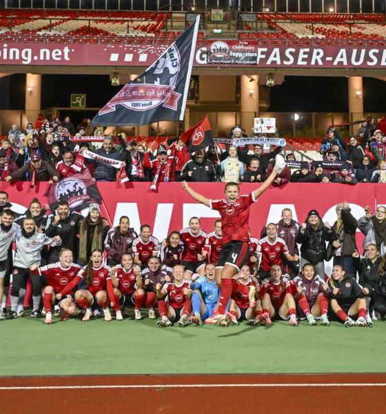 #Fußball, #Liga1, #Bundesliga, #DFL, #DFB, #Nürnberg, #1fcn, #fcn, #damen, #frauen, #Stadion, #MaxMorlockStadion, #Ball, #Sport, #Fans, #Jubel, #Torjubel, #Fahnen, #Fanblock, #Faszination, #Action, #Zweikampf, #Schiedsrichter, #Linienrichter, #SparkasseNürnberg, #NErgie, #Zuschauer, #fussball,